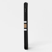 Gestroomlijnde Mocha White Center Racing Stripes o Case-Mate iPhone Case (Achterkant/links)