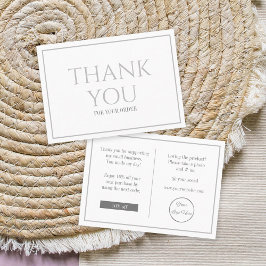 Gestroomlijnde moderne witte logo corporate bedank visitekaartje