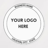 Gestroomlijnde, op maat gemaakte Logo-labels in zw Labels (Design 2)