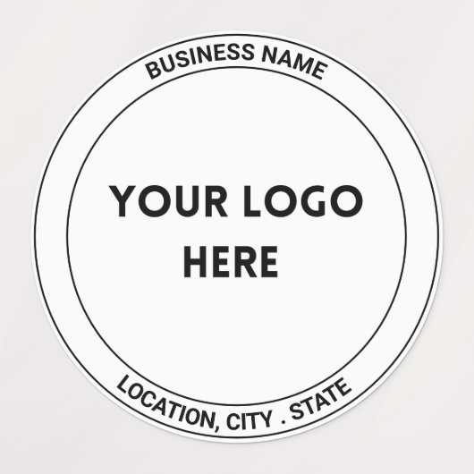 Gestroomlijnde, op maat gemaakte Logo-labels in zw Labels (Design 2)