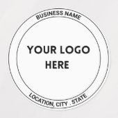 Gestroomlijnde, op maat gemaakte Logo-labels in zw Labels (Design 1)