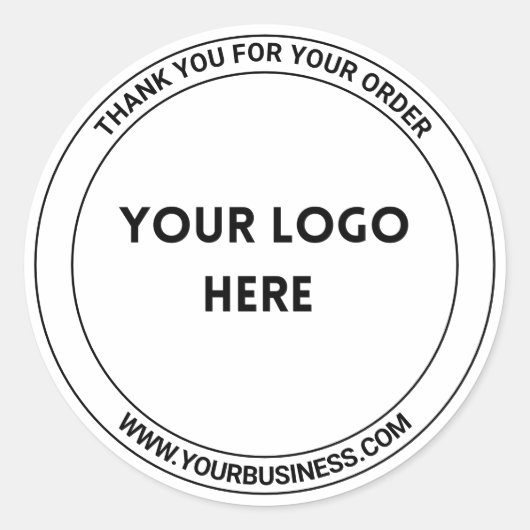 Gestroomlijnde, op maat gemaakte Logo-labels in zw Ronde Sticker (Voorkant)