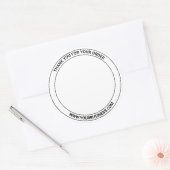 Gestroomlijnde, op maat gemaakte Logo-labels in zw Ronde Sticker (Envelop)