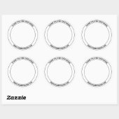 Gestroomlijnde, op maat gemaakte Logo-labels in zw Ronde Sticker (Vel)