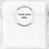 Gestroomlijnde, op maat gemaakte Logo-labels in zw Ronde Sticker (Tas)