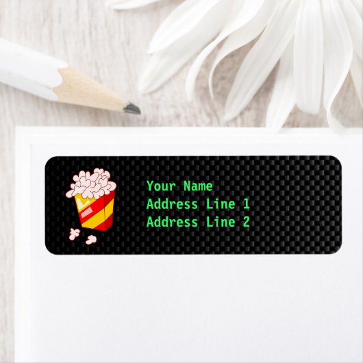 Gestroomlijnde popcorn etiket (Insitu)