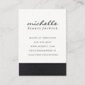 Gestroomlijnde sieraden van leder visitekaartje (Voorkant)