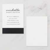 Gestroomlijnde sieraden van leder visitekaartje (Voorkant / Achterkant)