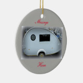 Gestroomlijnde trappenaanhangwagen met zigeunercar keramisch ornament (Rechts)