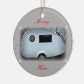 Gestroomlijnde trappenaanhangwagen met zigeunercar keramisch ornament (Links)