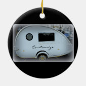 Gestroomlijnde trappenaanhangwagen met zigeunercar keramisch ornament (Achterkant)