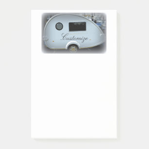 Gestroomlijnde trappenaanhangwagen met zigeunercar post-it® notes