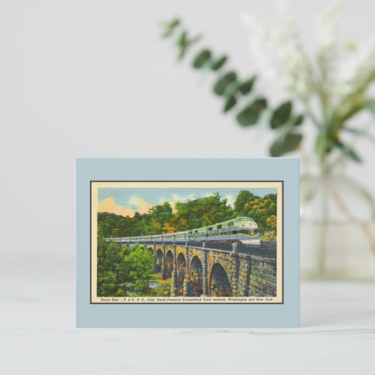  gestroomlijnde treinen, gestroomlijnd koninklijk  briefkaart (Staand voorkant)