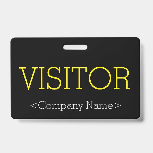 Gestroomlijnde "VISITOR"-badge Badge (Voorzijde)