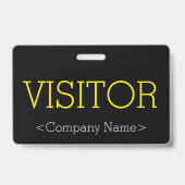 Gestroomlijnde "VISITOR"-badge Badge (Achterkant)