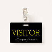 Gestroomlijnde "VISITOR"-badge Badge (Achterkant met clip)