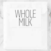 Gestroomlijnde volle melk rechthoekige sticker (Tas)