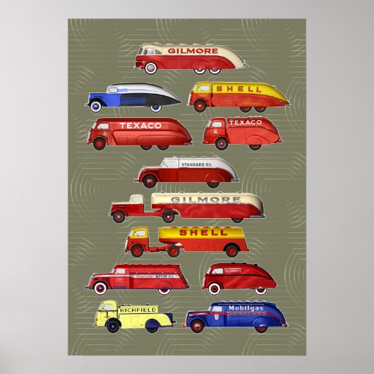 Gestroomlijnde vrachtwagens poster (Voorkant)
