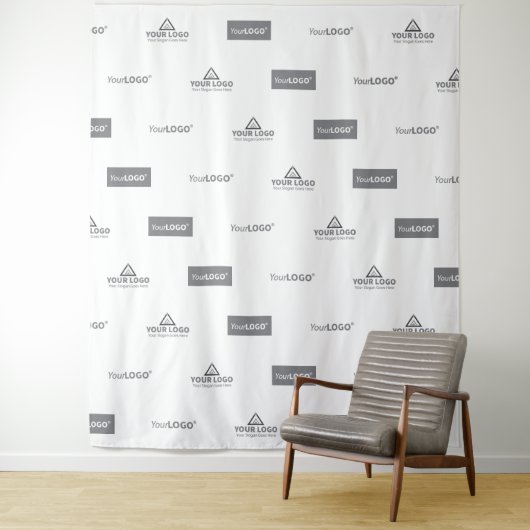 Gestroomlijnde zakelijke Logo-stap en herhalingsev Wandkleed (In situ)