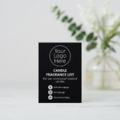 Gestroomlijnde zwarte-kaarslijst Logo Visitekaartje (Staand voorkant)