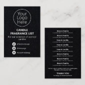 Gestroomlijnde zwarte-kaarslijst Logo Visitekaartje (Voorkant / Achterkant)