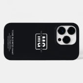 Gestroomlijnde zwarte, monogram weggevertje voor z Case-Mate iPhone case (Achterkant (horizontaal))