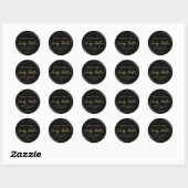 Gestroomlijnde zwarte verf Stippen Body Butter Lab Ronde Sticker (Vel)