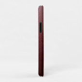 Gestructureerd donkerrood leer Case-Mate iPhone case (Achterkant/rechts)