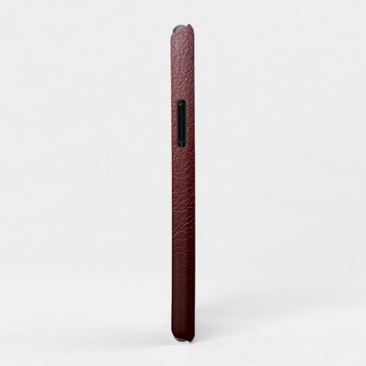 Gestructureerd donkerrood leer Case-Mate iPhone case (Achterkant/rechts)