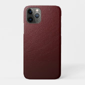 Gestructureerd donkerrood leer Case-Mate iPhone case (Achterkant)