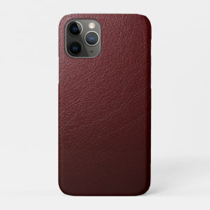 Gestructureerd donkerrood leer Case-Mate iPhone case