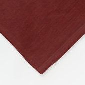 Gestructureerd donkerrood, roodbruin. fleece deken (Hoek)