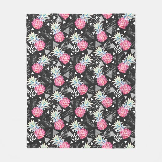 Gestructureerd driehoekspaneel fleece deken (Voorkant)