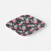 Gestructureerd driehoekspaneel papieren bordje (Gebogen)