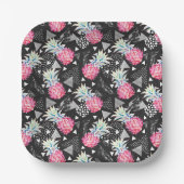 Gestructureerd driehoekspaneel papieren bordje (Voorkant)