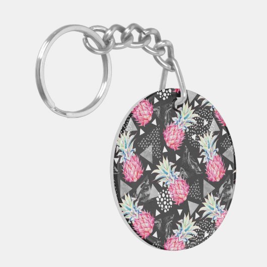 Gestructureerd driehoekspaneel sleutelhanger (Voorkant Links)