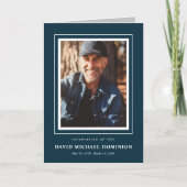 Gestructureerd foto-Memorial Programme Programma (Voorkant)