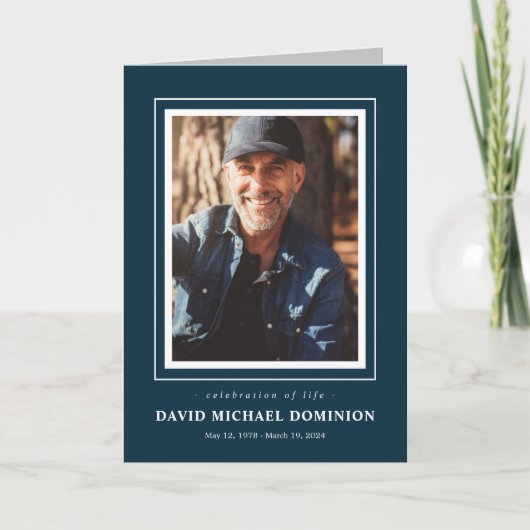 Gestructureerd foto-Memorial Programme Programma (Voorkant)