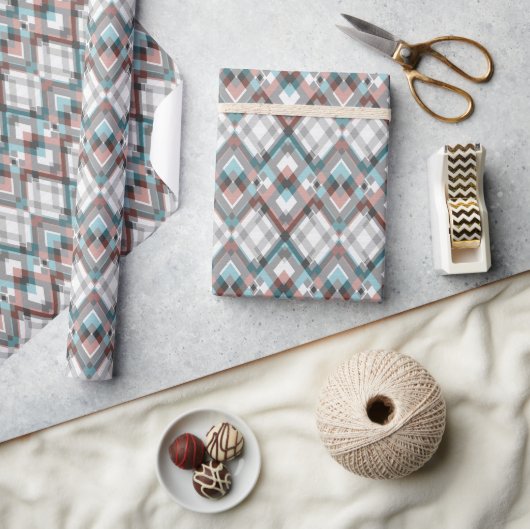 Gestructureerd geometrisch ruitpatroon. cadeaupapier (Crafts)