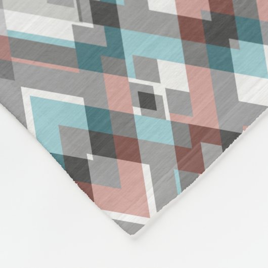 Gestructureerd geometrisch ruitpatroon. fleece deken (Hoek)