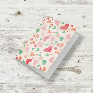 Gestructureerd hartenpatroon kaart