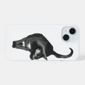 Gestructureerd katdetail iPhone 15 case (Achterkant horizontaal)