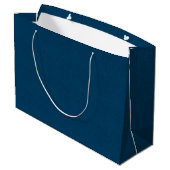 Gestructureerd marine donkerblauw groot cadeauzakje (Achterkant Gekanteld)