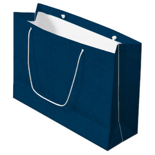 Gestructureerd marine donkerblauw groot cadeauzakje