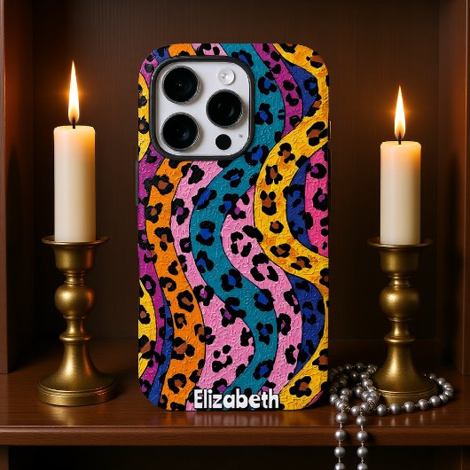 Gestructureerd Oerwoud: wervelende luipaardprint Case-Mate iPhone Case