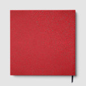 Gestructureerd rood gastenboek met zwarte pagina's (Achterkant)