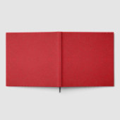 Gestructureerd rood gastenboek met zwarte pagina's (Volledig)