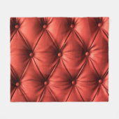 Gestructureerd rood leer: gedetailleerd materiaal  fleece deken (Voorkant (Horizontaal))