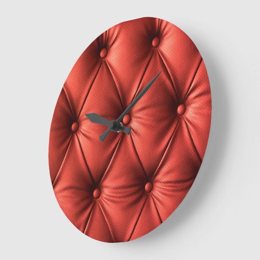 Gestructureerd rood leer: gedetailleerd materiaal grote klok (Hoek)