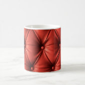Gestructureerd rood leer: gedetailleerd materiaal  koffiemok (Center)